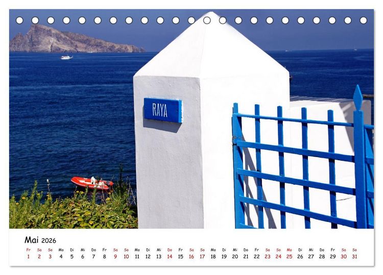 Produktbild: Sizilien - der Osten und die Liparischen Inseln (Tischkalender 2026 DIN A5 quer), CALVENDO Monatskalender