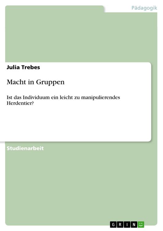 Produktbild: Macht in Gruppen