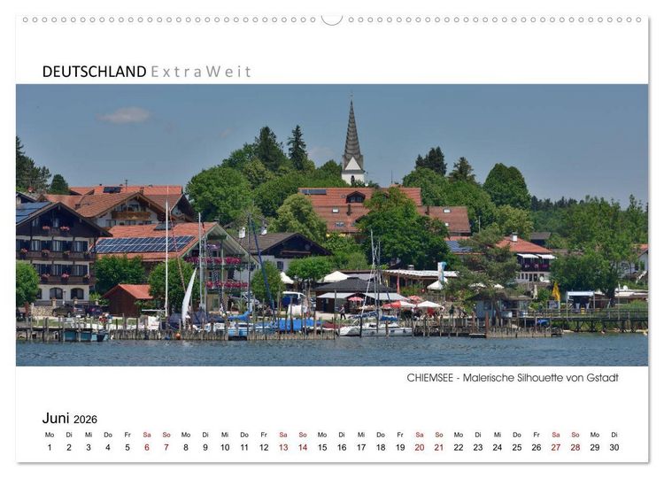Produktbild: Wei&szlig;blaue Impressionen vom Chiemsee (Wandkalender 2026 DIN A2 quer), CALVENDO Monatskalender