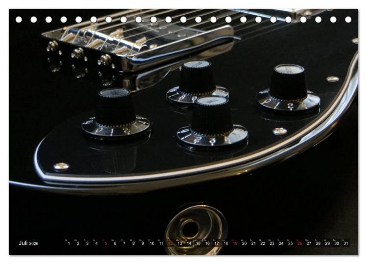 Produktbild: GITARREN Closeups (Tischkalender 2026 DIN A5 quer), CALVENDO Monatskalender