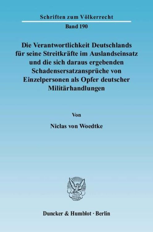 Produktbild: Woedtke, N: Verantwortlichkeit Deutschlands f. Streitkr&auml;fte