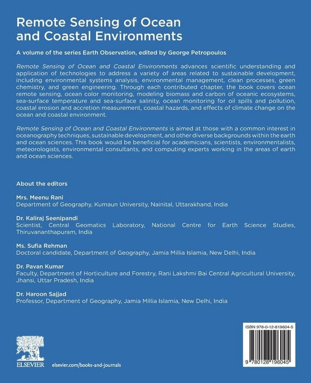 Produktbild: Remote Sensing of Ocean and Coastal Environments