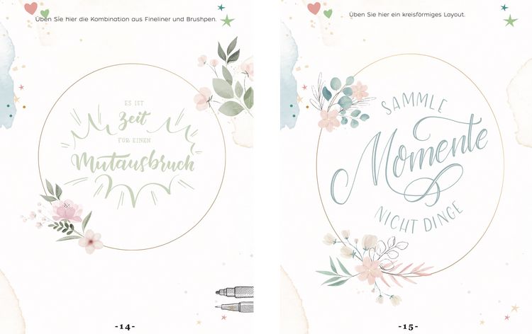 Produktbild: Design Paper A5 Alles Gute zu allem. Mit Handlettering-Grundkurs