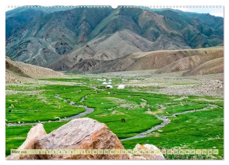 Produktbild: Reise durch Asien - Mongolei (Wandkalender 2026 DIN A2 quer), CALVENDO Monatskalender