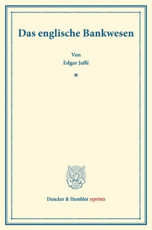 Produktbild: Das englische Bankwesen.