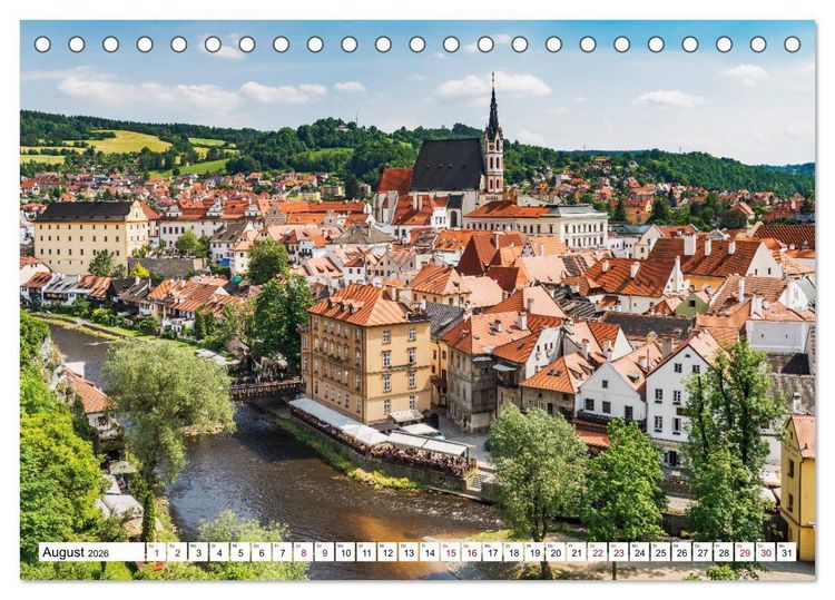 Produktbild: Ein Wochenende in Krumau (Tischkalender 2026 DIN A5 quer), CALVENDO Monatskalender
