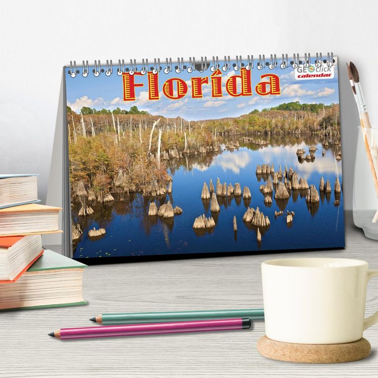 Produktbild: GEOclick calendar: Florida (Tischkalender 2026 DIN A5 quer), CALVENDO Monatskalender