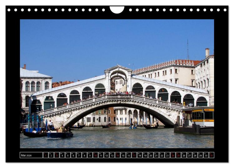 Produktbild: Romantisches Fernweh - Venedig (Wandkalender 2026 DIN A4 quer), CALVENDO Monatskalender