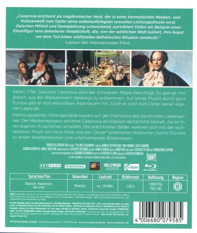 Produktbild: Fellinis Casanova