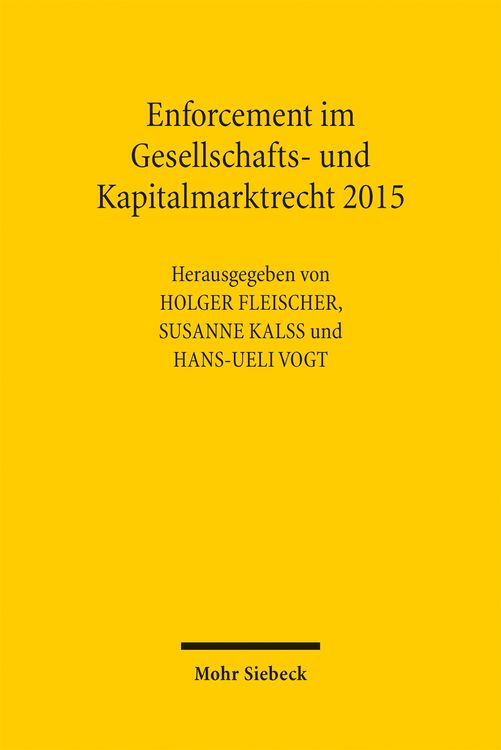 Produktbild: Enforcement im Gesellschafts- und Kapitalmarktrecht 2015