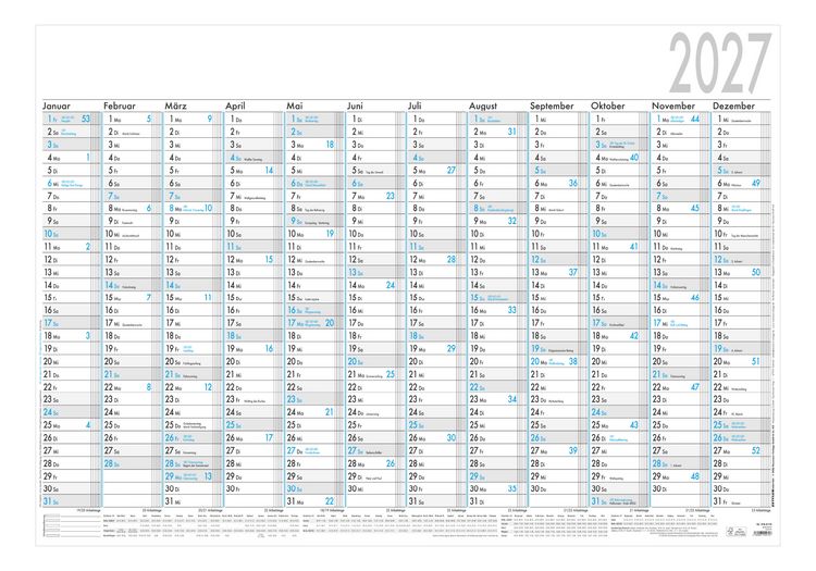 Produktbild: Plakatkalender 12 Mon 5 Stk. gerollt 2027