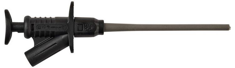 Produktbild: VOLTCRAFT MSK-122sw Sicherheits-Klemmpr&uuml;fspitze Steckanschluss 4mm CAT II 1000V Schwarz
