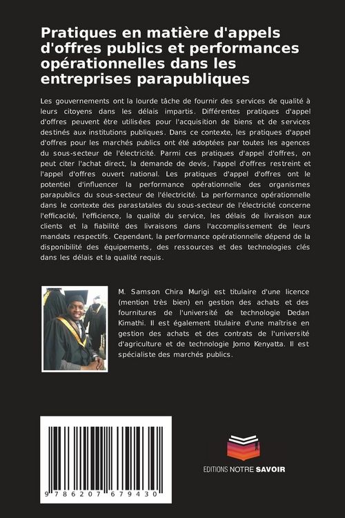 Produktbild: Pratiques en mati&egrave;re d'appels d'offres publics et performances op&eacute;rationnelles dans les entreprises parapubliques