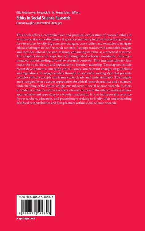 Produktbild: Ethics in Social Science Research
