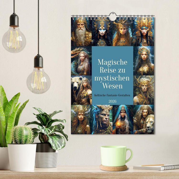 Produktbild: Magische Reise zu mystischen Wesen. Keltische Fantasie-Gestalten (Wandkalender 2026 DIN A4 hoch), CALVENDO Monatskalender
