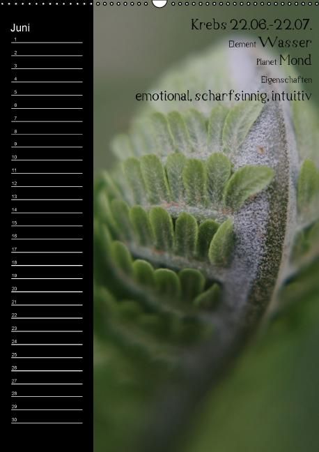 Produktbild: Naturbilder mit Sternzeichen / Geburtstagskalender (Wandkalender immerw&auml;hrend DIN A2 hoch)