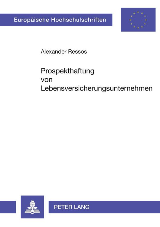 Produktbild: Prospekthaftung von Lebensversicherungsunternehmen