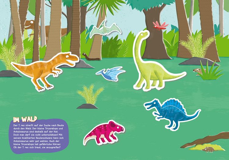 Produktbild: Gro&szlig;es Stickerheft. Dinos