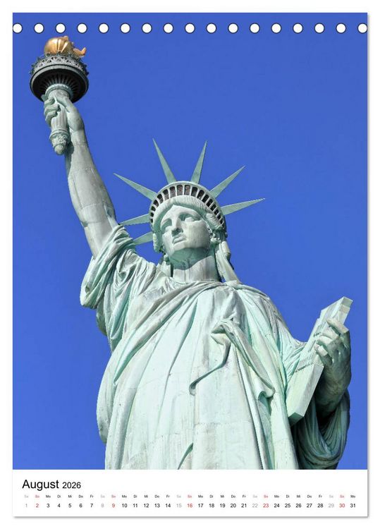 Produktbild: New Yorks architektonische Highlights (Tischkalender 2026 DIN A5 hoch), CALVENDO Monatskalender
