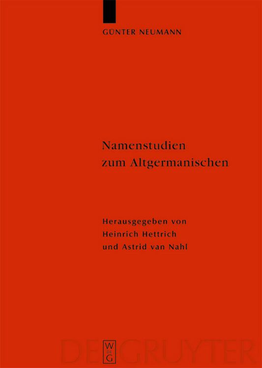 Produktbild: Namenstudien zum Altgermanischen