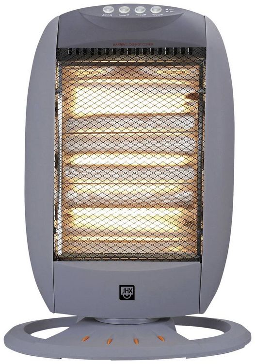 Produktbild: SHX SHX24HS1200 Halogenheizer 30m&sup2; Silber, Schwarz