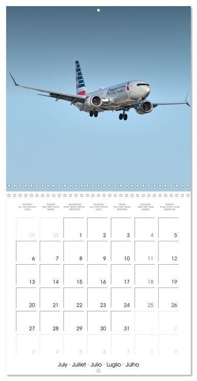 Produktbild: North American Airliners (Wall Calendar 2026 12 &times; 12 Inch) CALVENDO 12 Month Wall Calendar