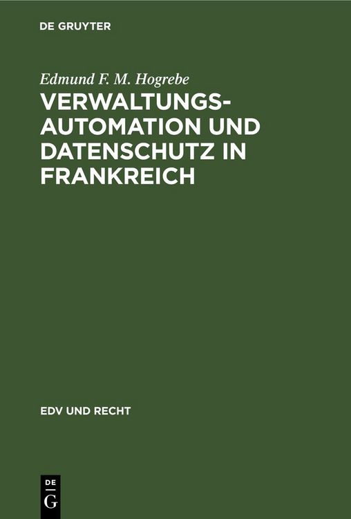 Produktbild: Verwaltungsautomation und Datenschutz in Frankreich