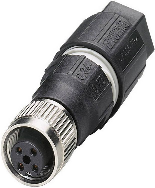 Produktbild: Phoenix Contact 1641772 Sensor-/Aktor-Steckverbinder, unkonfektioniert M12 Buchse, gerade Polzahl Sensoren: 4 1 St.