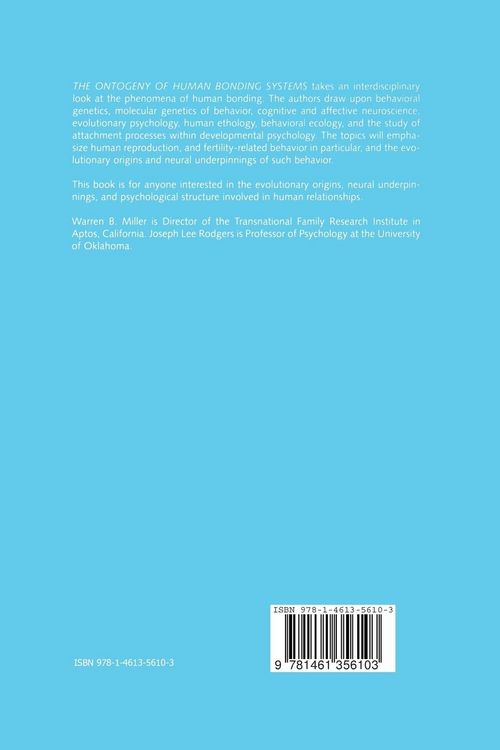 Produktbild: The Ontogeny of Human Bonding Systems