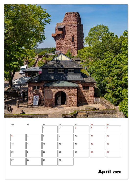 Produktbild: Kyffh&auml;user Denkmal - Terminplaner (Wandkalender 2026 DIN A2 hoch), CALVENDO Monatskalender
