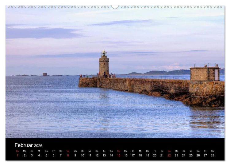 Produktbild: Jersey & Guernsey - britische Kanalinseln (hochwertiger Premium Wandkalender 2026 DIN A2 quer), Kunstdruck in Hochglanz