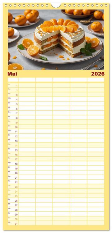 Produktbild: Familienplaner 2026 - Das Auge isst mit - S&uuml;&szlig;e Verf&uuml;hrung mit 5 Spalten (Wandkalender, 21 x 45 cm) CALVENDO