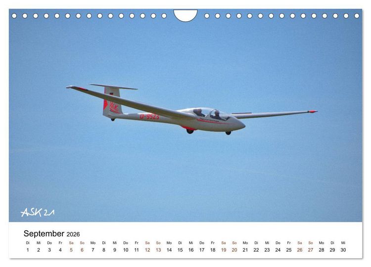 Produktbild: Faszination Kunst- und Segelflug (Wandkalender 2026 DIN A4 quer), CALVENDO Monatskalender