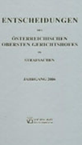Produktbild: Entscheidungen des &Ouml;sterreichischen Obersten Gerichtshofes in Strafsachen