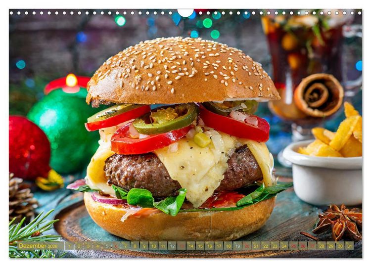 Produktbild: Unsere Burger Deluxe (Wandkalender 2026 DIN A3 quer), CALVENDO Monatskalender