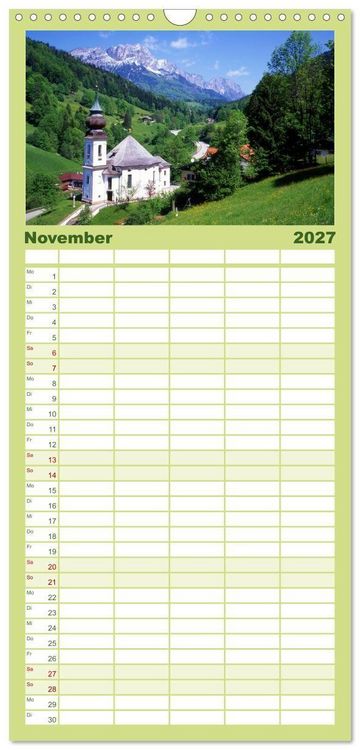 Produktbild: Familienplaner 2027 - Zauberhaftes Berchtesgadener Land mit 5 Spalten (Wandkalender, 21 x 45 cm) CALVENDO