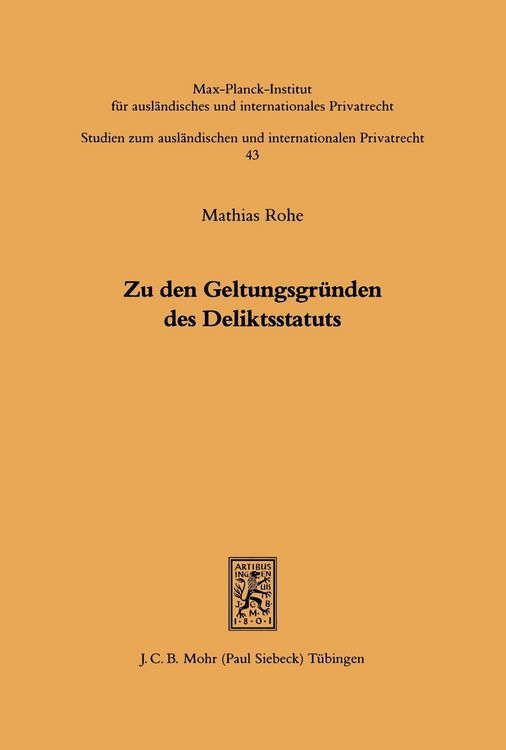 Produktbild: Zu den Geltungsgr&uuml;nden des Deliktsstatuts
