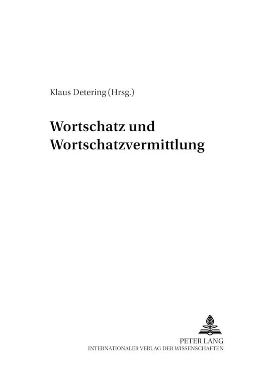 Produktbild: Wortschatz und Wortschatzvermittlung