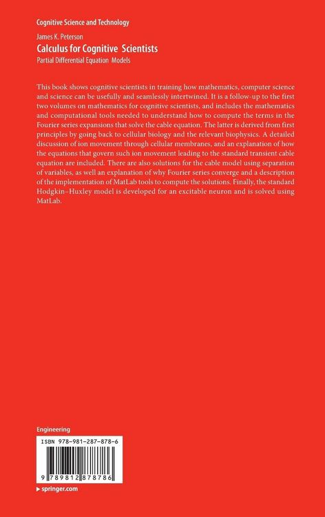 Produktbild: Calculus for Cognitive Scientists