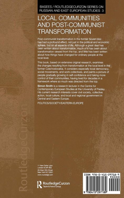 Produktbild: Local Communities and Post-Communist Transformation