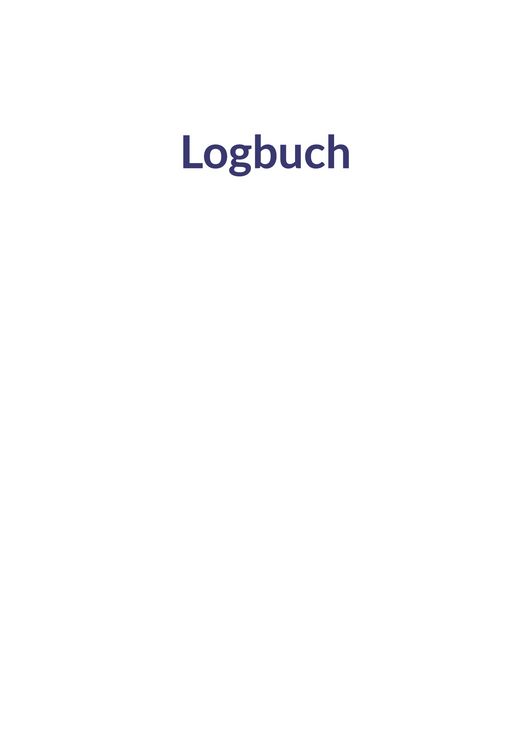 Produktbild: Logbuch