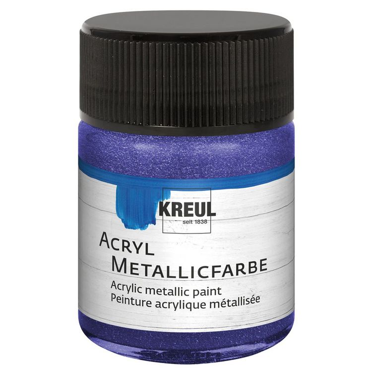 Produktbild: KREUL Acryl Metallicfarbe violett 50ml Glas