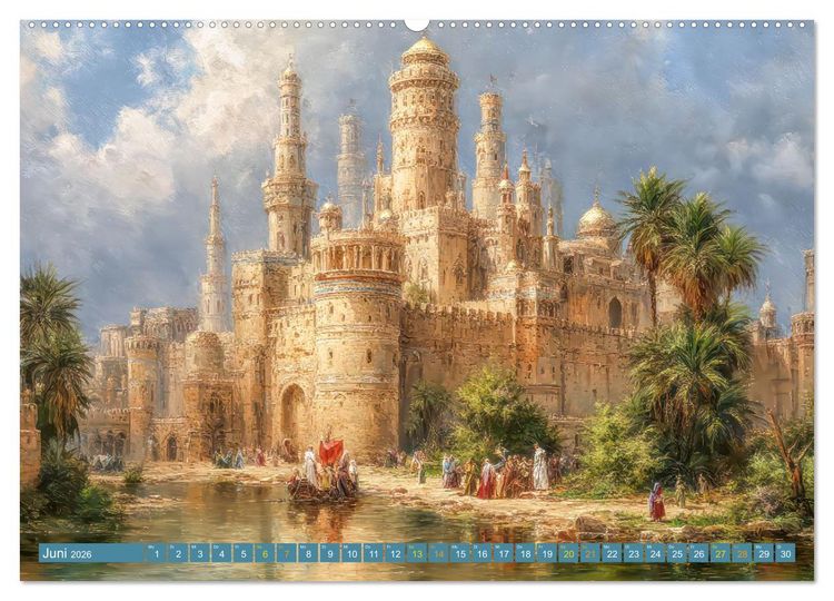 Produktbild: M&auml;rchenschl&ouml;sser - Imposante Fantasiepal&auml;ste (hochwertiger Premium Wandkalender 2026 DIN A2 quer), Kunstdruck in Hochglanz