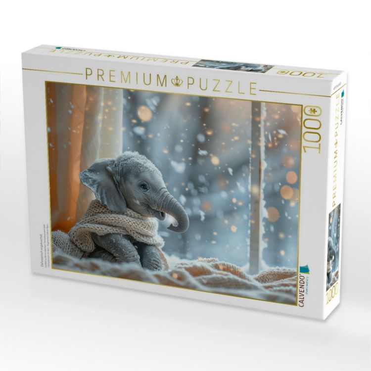 Produktbild: CALVENDO Puzzle Elefantastisch eingekuschelt | 1000 Teile Lege-Gr&ouml;&szlig;e 64x48cm Foto-Puzzle f&uuml;r gl&uuml;ckliche Stunden