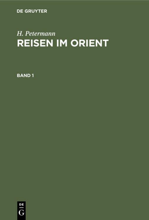 Produktbild: Reisen im Orient. Band 1