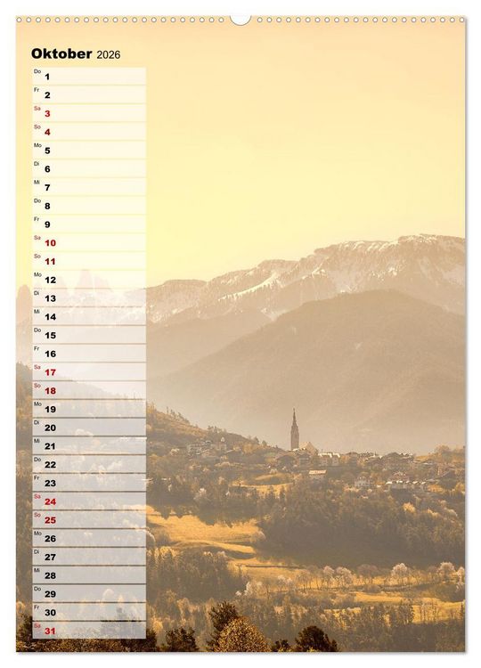 Produktbild: S&uuml;d-Tirol Terminplaner (Wandkalender 2026 DIN A2 hoch), CALVENDO Monatskalender