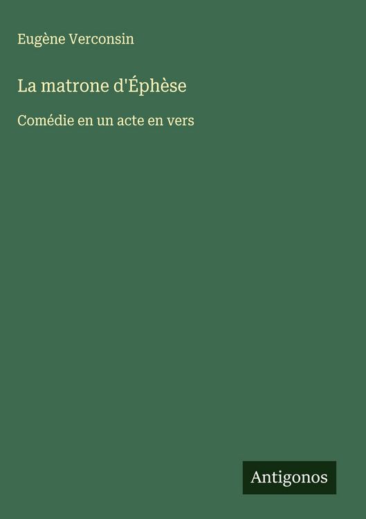 Produktbild: La matrone d'&Eacute;ph&egrave;se