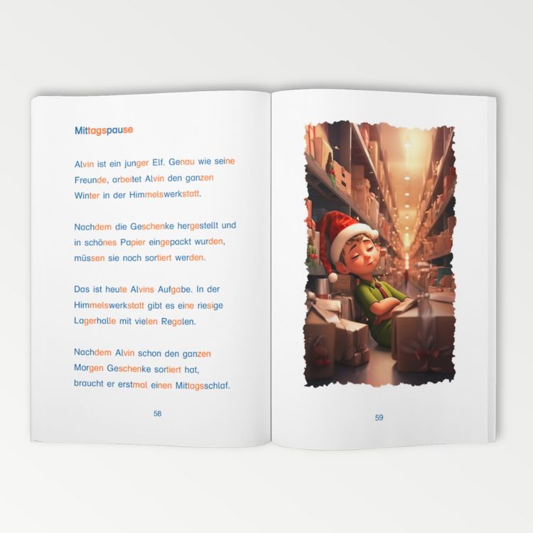 Produktbild: Silbenbuch 1. Klasse - Meine allersch&ouml;nsten Weihnachtsgeschichten