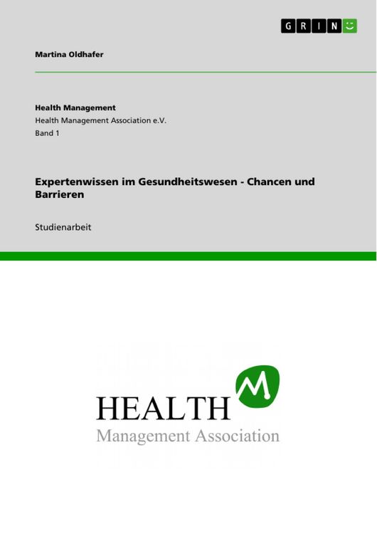 Produktbild: Expertenwissen im Gesundheitswesen - Chancen und Barrieren