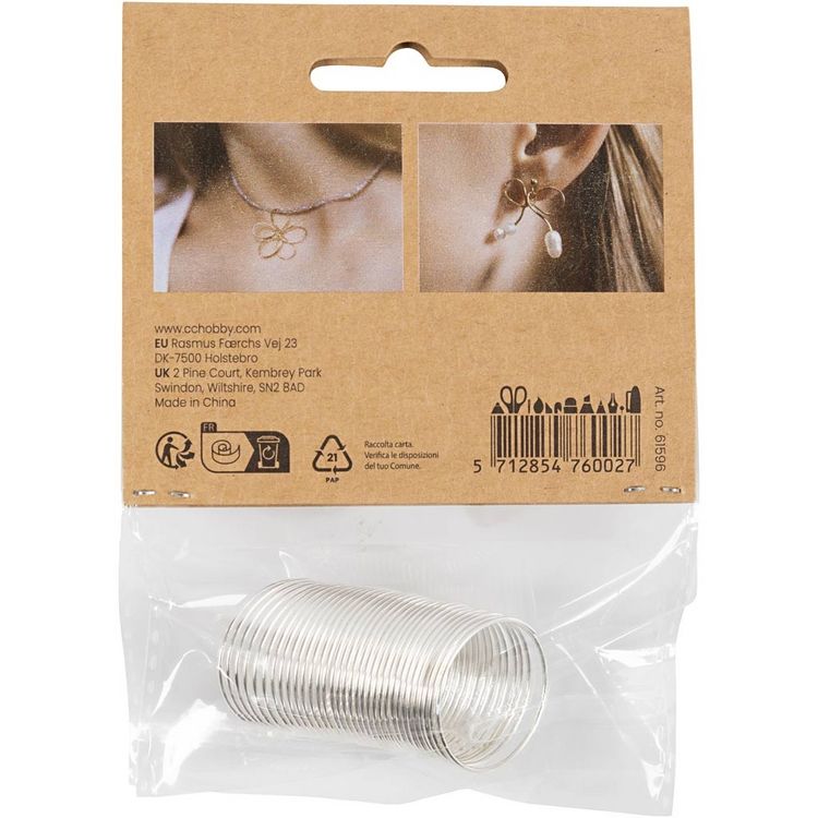 Produktbild: Creativ Company Schmuckdraht, Dicke 1 mm, Versilbert, 2,5 m